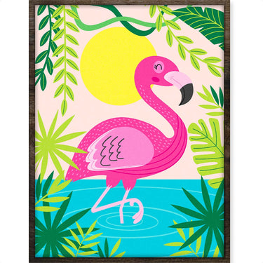 Flamingo - Diamond Painting - 40x30cm - Rond